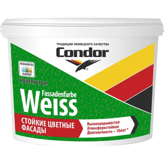 Краска «Condor» Fassadenfarbe Weiss, 7.5 кг