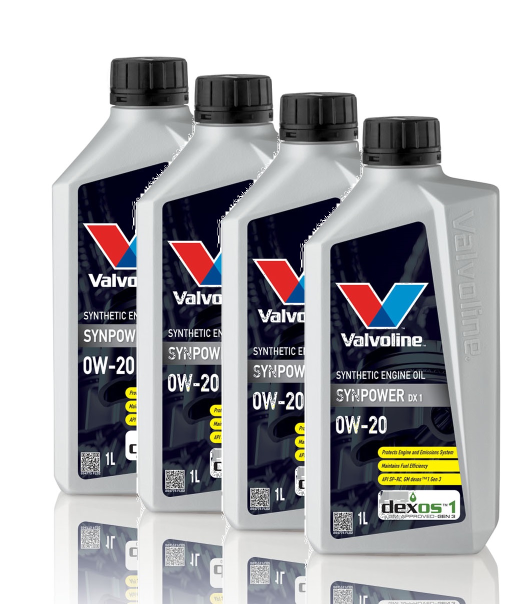 Моторное масло Valvoline SynPower DX1 0W-20 4л (комплект 1л х 4шт)