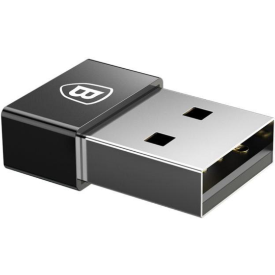 Адаптер «Baseus» USB Male To Type-C Female Adapter Converter Black, CAAOTG-01