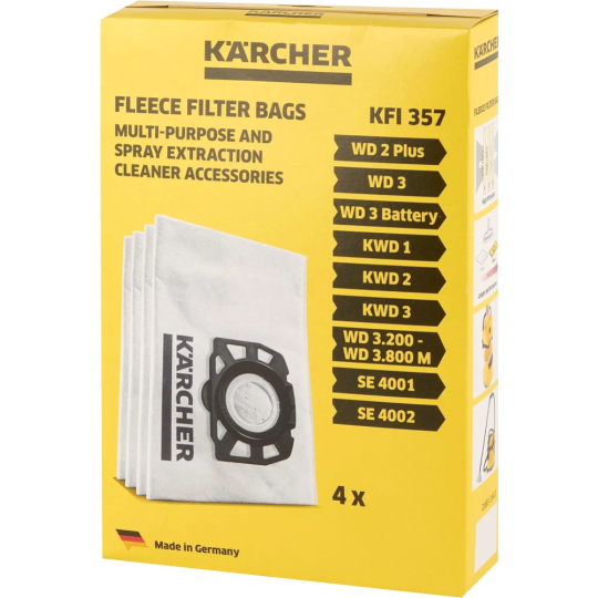 Комплект пылесборников для пылесоса «Karcher» 2.863-314.0, 4 шт