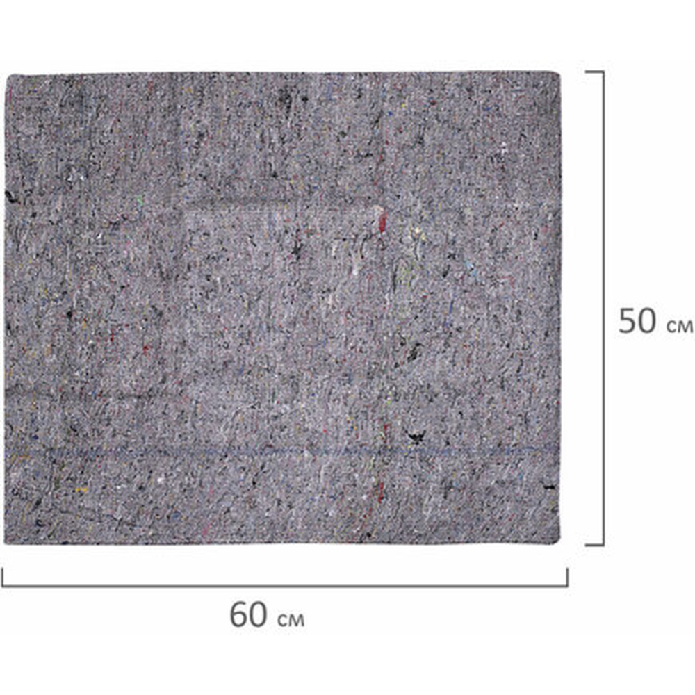 Тряпка для мытья пола «Любаша» 604690, серый, 50х60 см