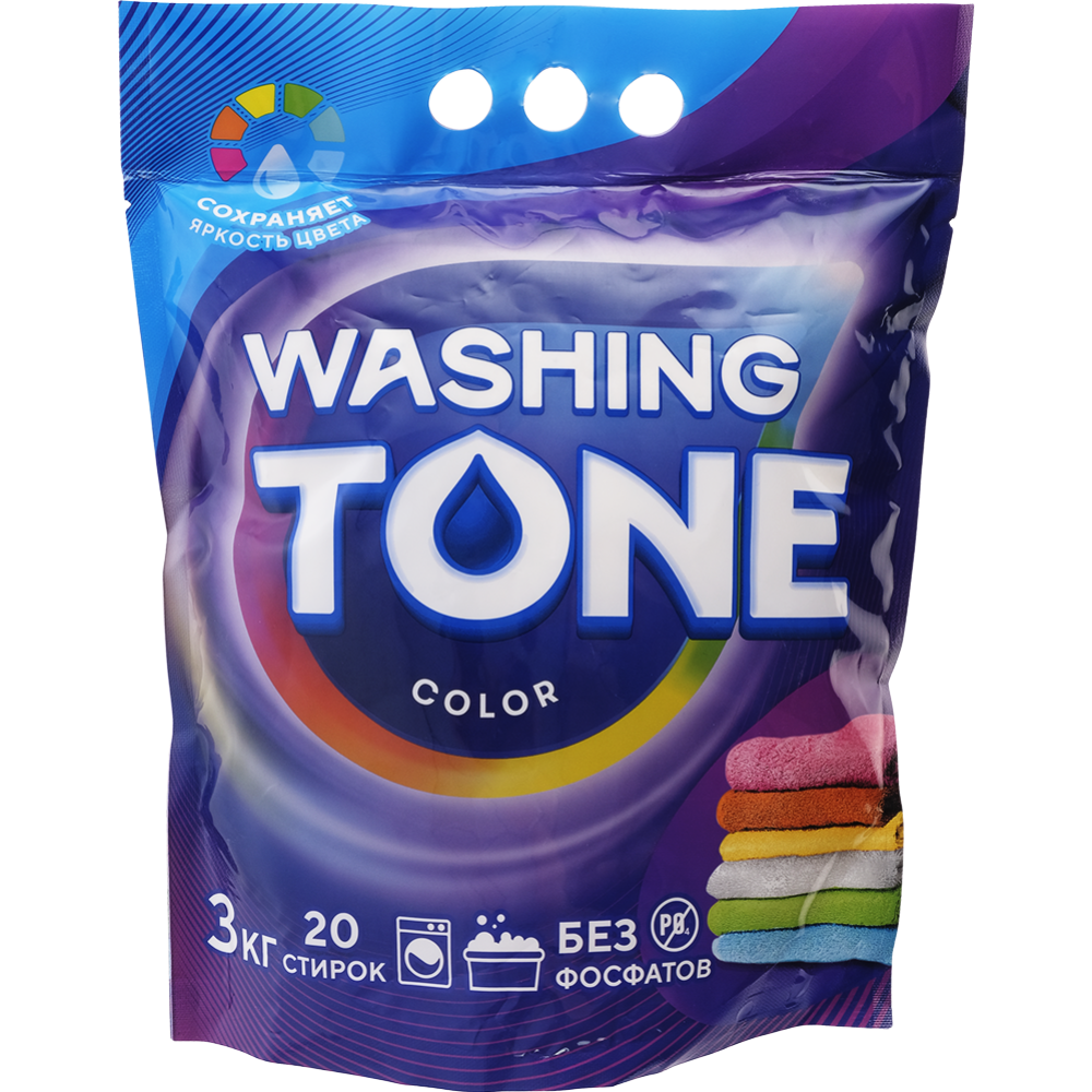 Картинка товара Стиральный порошок «Washing Tone» Колор Автомат, 3 кг