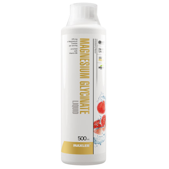 Maxler Magnesium Glycinate Liquid 500 ml - Strawberry