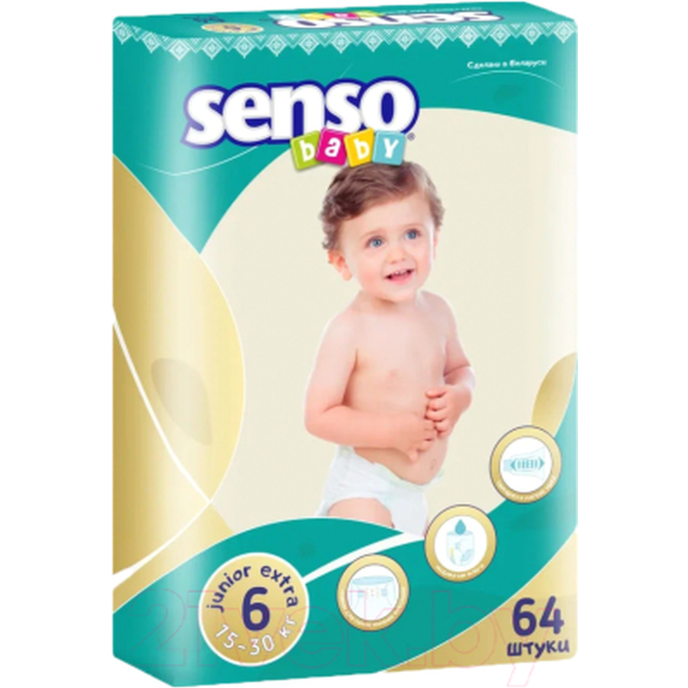 Подгузники для детей «Senso Baby» Junior Extra 6, 64 шт #0