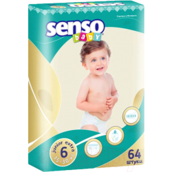 Под­гуз­ни­ки дет­ские «Senso Baby» размер 6, 15-30 кг, 64 шт