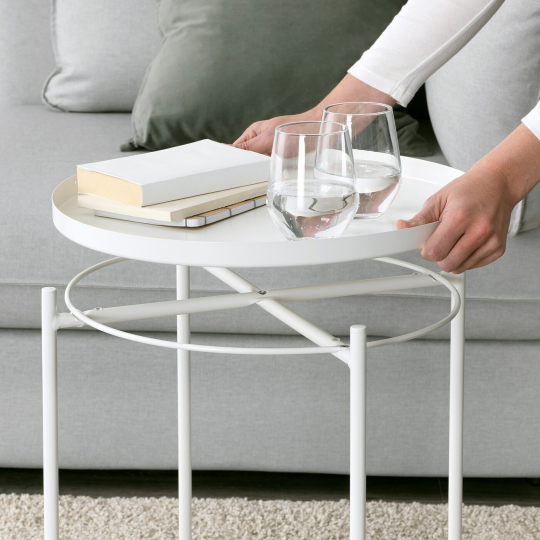 GLADOM / ГЛАДОМ Сервировочный стол с подносом, белый