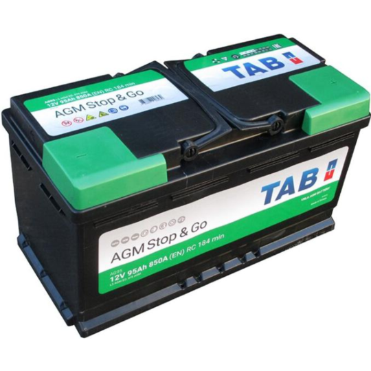 Аккумулятор автомобильный «TAB» EcoDry Stop&Go AGM 95 R, 850A, 353х175х190, 213090