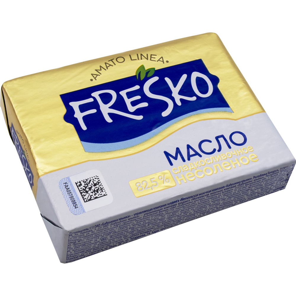 Масло сладкосливочное «Fresko Amato Linea» несоленое, 82.5%, 160 г #0