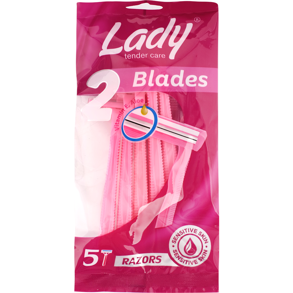 Набор одноразовых женских станков для бритья «Lady Blades» 5 шт #0
