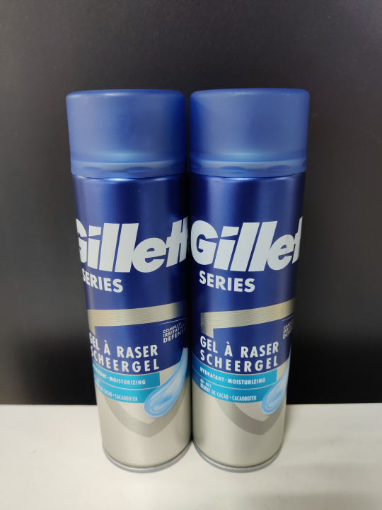 Гель для бритья Gillette Series Moisturizing / Увлаж­ня­ю­щий с маслом какао 2 шт. х 200 мл