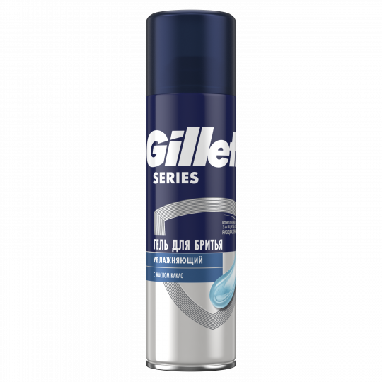 Гель для бритья Gillette Series Moisturizing / Увлаж­ня­ю­щий с маслом какао 2 шт. х 200 мл