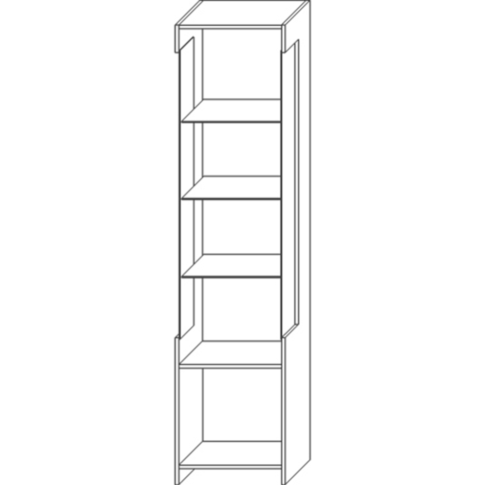 Шкаф с витриной «Мебель-КМК» П Кензо, КМК 0674.13, белый/белый глянец