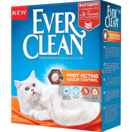 Наполнитель для туалета «Ever Clean» Fast Acting, комкующийся, 10 л