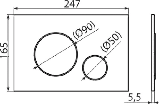 Комплект инсталляции AlcaPlast AM101/1120 + Кнопка M676 белая матовая, толщина 5 мм