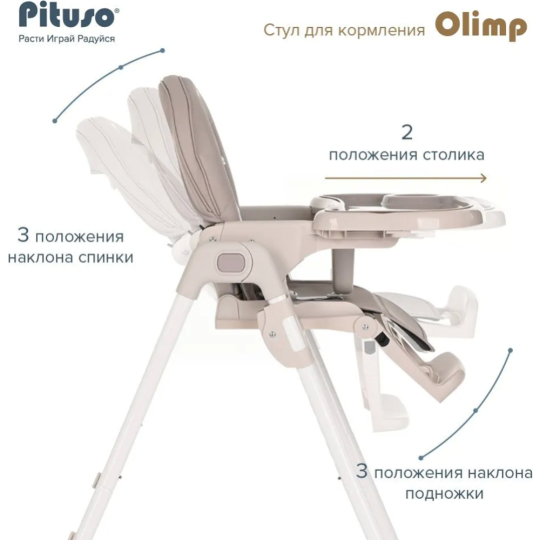 Стул для кормления «Pituso» Olimp, C1-LightGrey