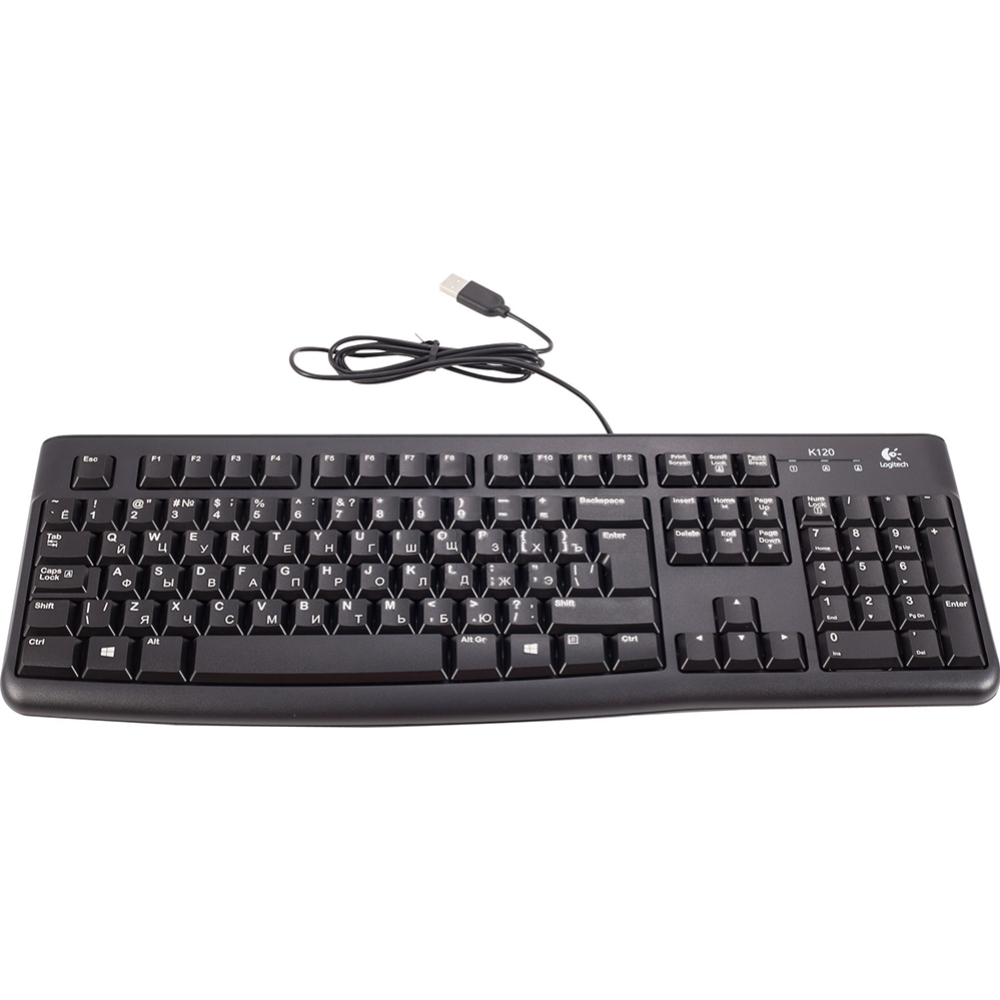 Клавиатура «Logitech» K120, черный