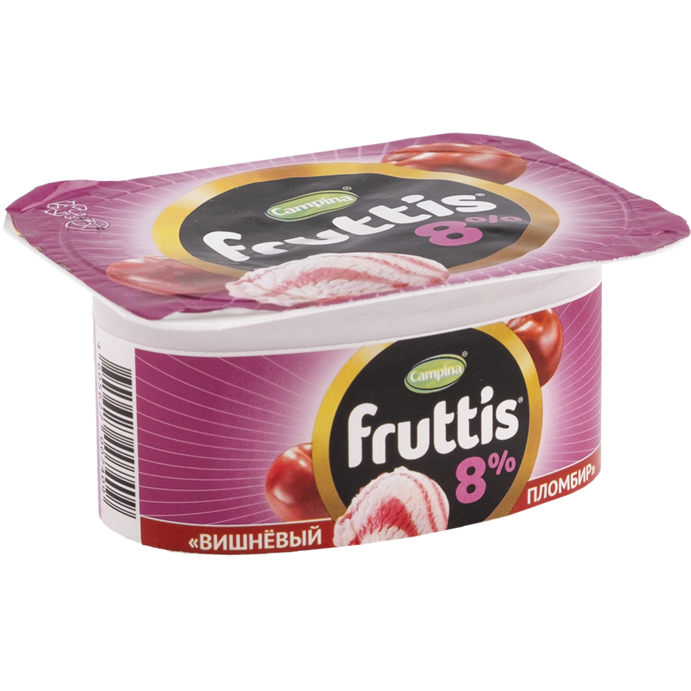 Йогуртный продукт «Fruttis» вишневый пломбир/груша-ваниль, 8.0%, 115 г