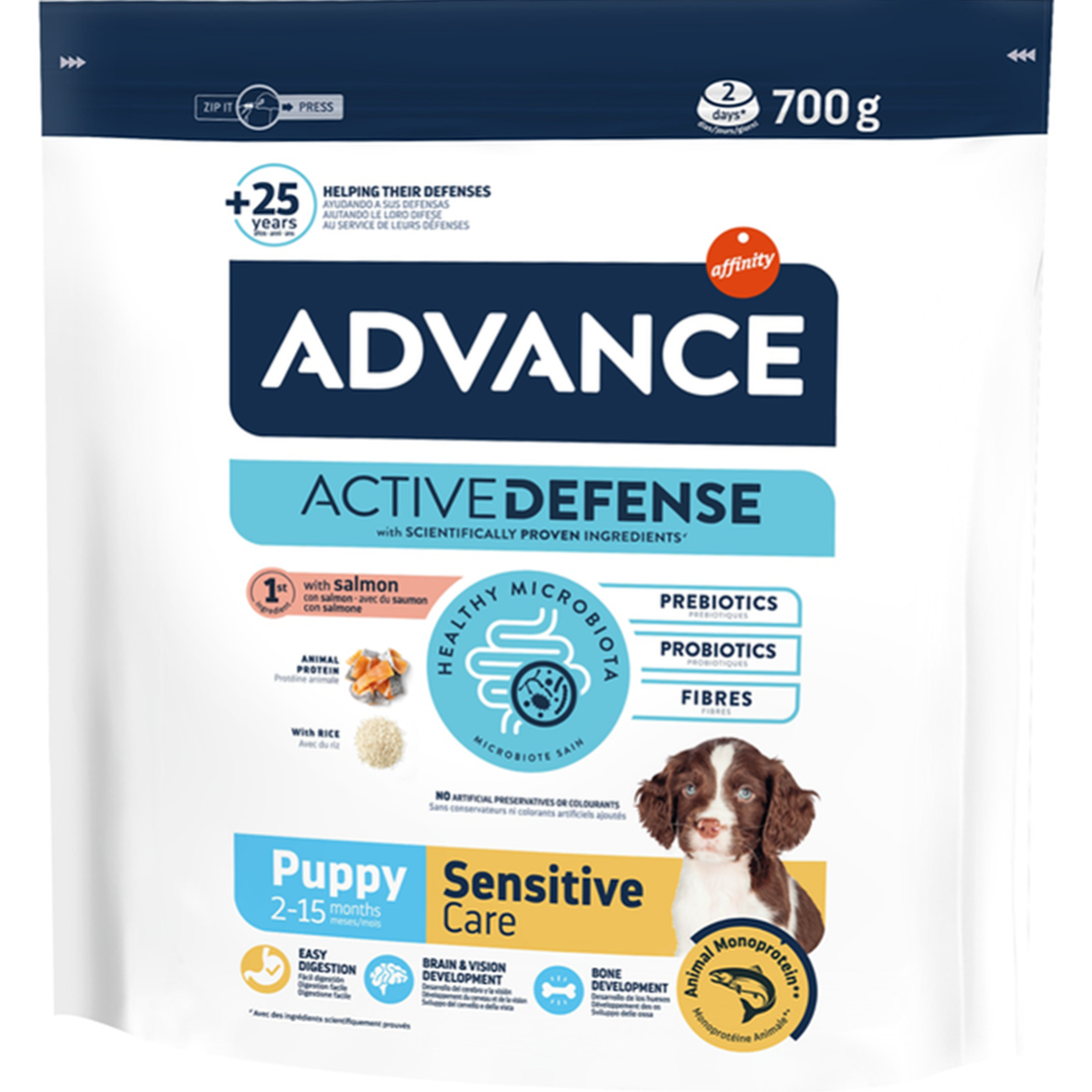 Корм для щенков «Advance» Puppy Sensitive, лосось/рис, 700 г