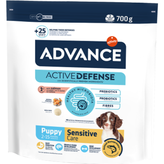 Корм для щенков «Advance» Puppy Sensitive, лосось/рис, 700 г