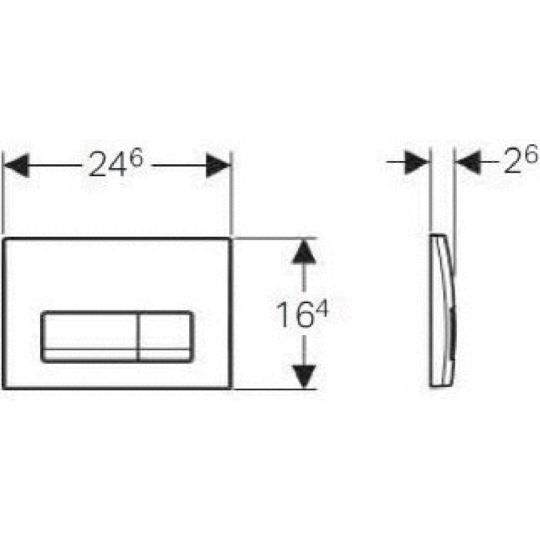 Кнопка для инсталляции «Geberit» Delta 51, 115.105.21.1
