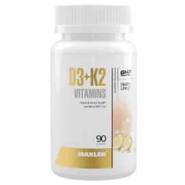 Витамин Д3+К2 Maxler Vitamin D3 + K2 90 softgels