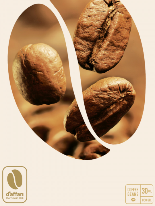 Кофе в зернах D'Affari - Espresso blend Continental, (Arabica 80%, Robusta 20%) 850 г. / Кофе Даффари - Эспрессо Бленд Континенталь, (Арабика 80%, Робуста 20%) 850г, + мерная ложка в подарок
