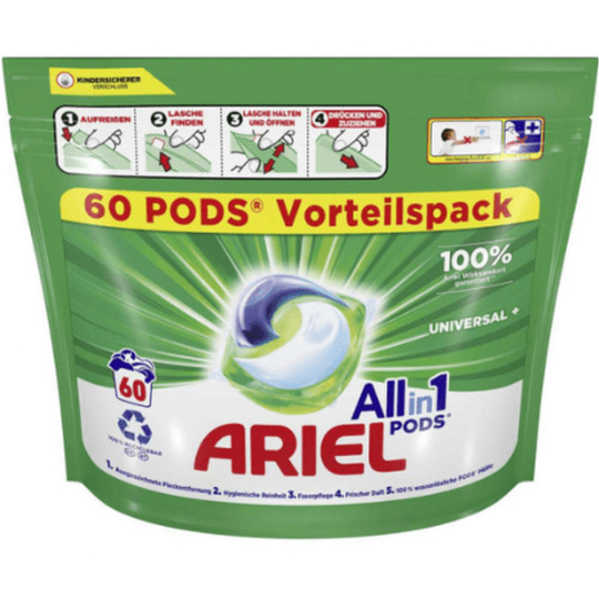 Капсулы для стирки «Ariel» All in 1 Pods Universal, 60 шт