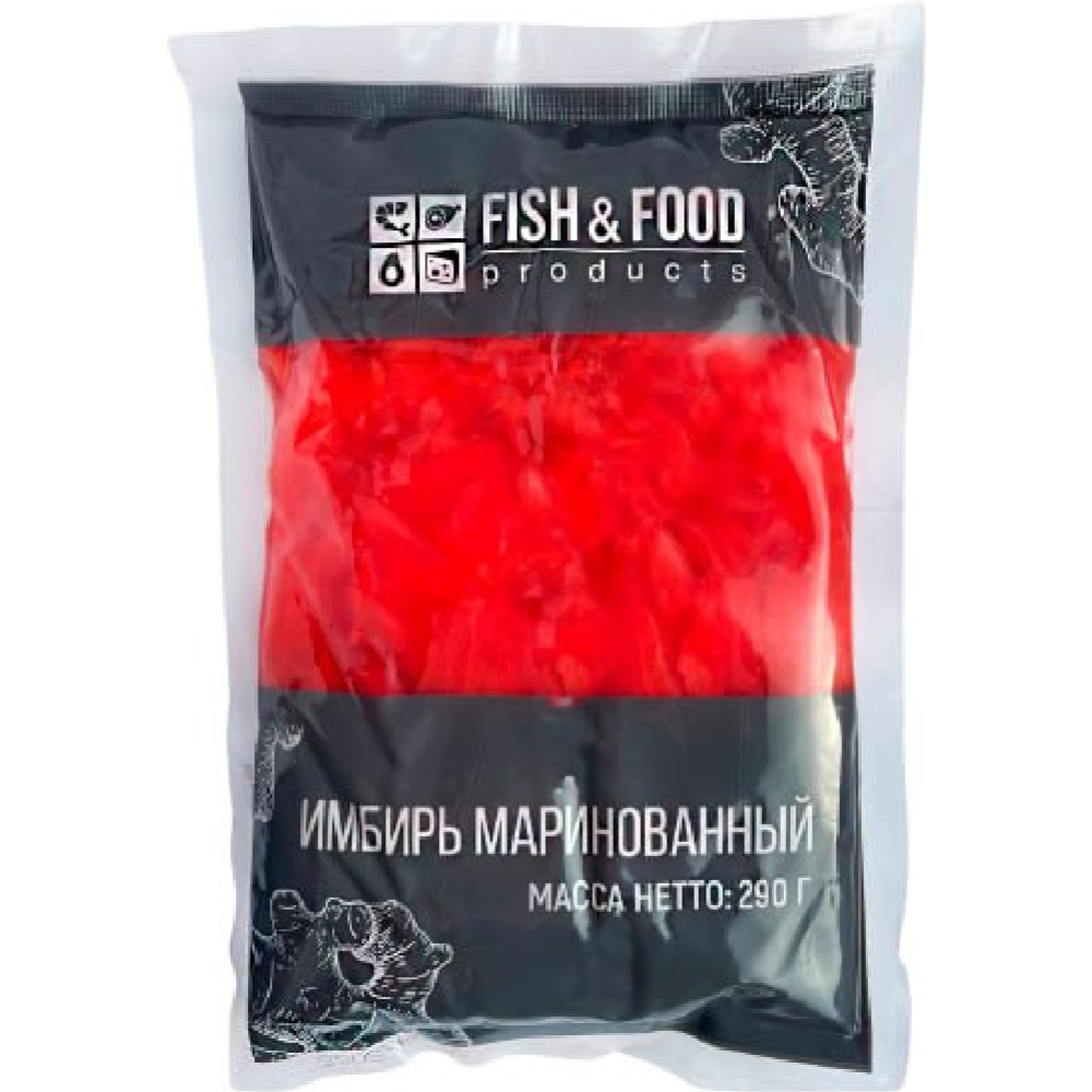 Имбирь маринованный «Fish&food» розовый, 290 г #0