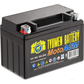 Мотоаккумулятор «Tyumen Battery» YTX9 9Ah, 110A, БП000005417, 150х86х105 мм