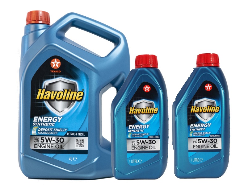 Моторное масло Texaco Havoline Energy 5w-30 6л (комплект 4л+1л+1л)