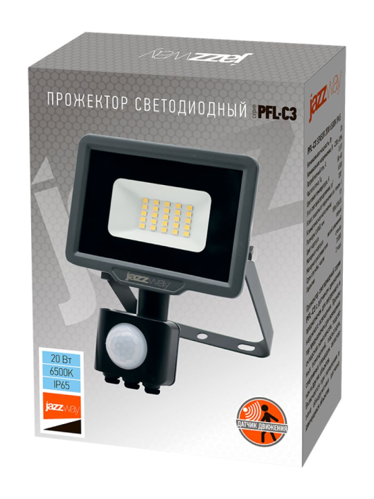 Прожектор PFL- C3 SENSOR 20w (compact) 6500K IP65  Jazzway .5026926A