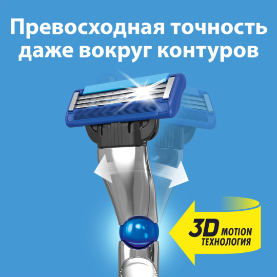 Сменные кассеты для мужской бритвы «Gillette» Mach3 Turbo, 2 шт