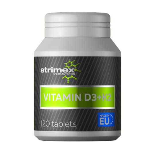 Витамин Д3+К2 Strimex Vitamin D3+K2 5000 iu 120 таблеток