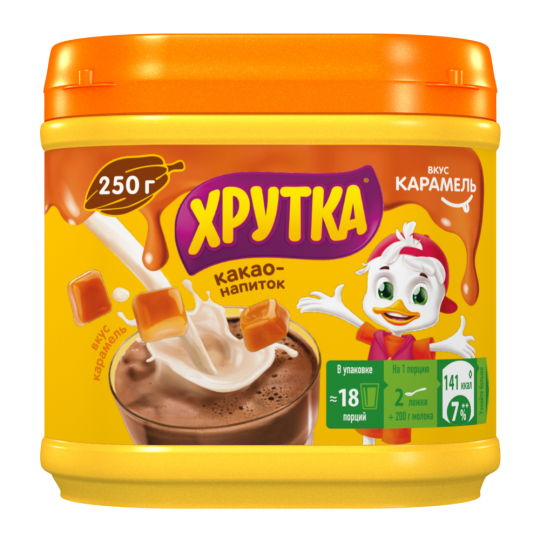 Какао-напиток «Хрутка» со вкусом карамели, 250 г