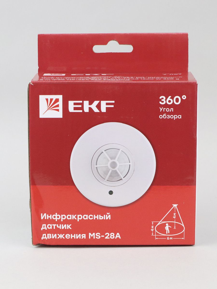 ИК датчик движения потолочный 1200Вт 360гр. до 6м IP20 MS-28A EKF dd-ms-28A