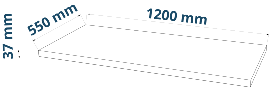 INGAR Столешница для письменного стола 120х55 см, белый