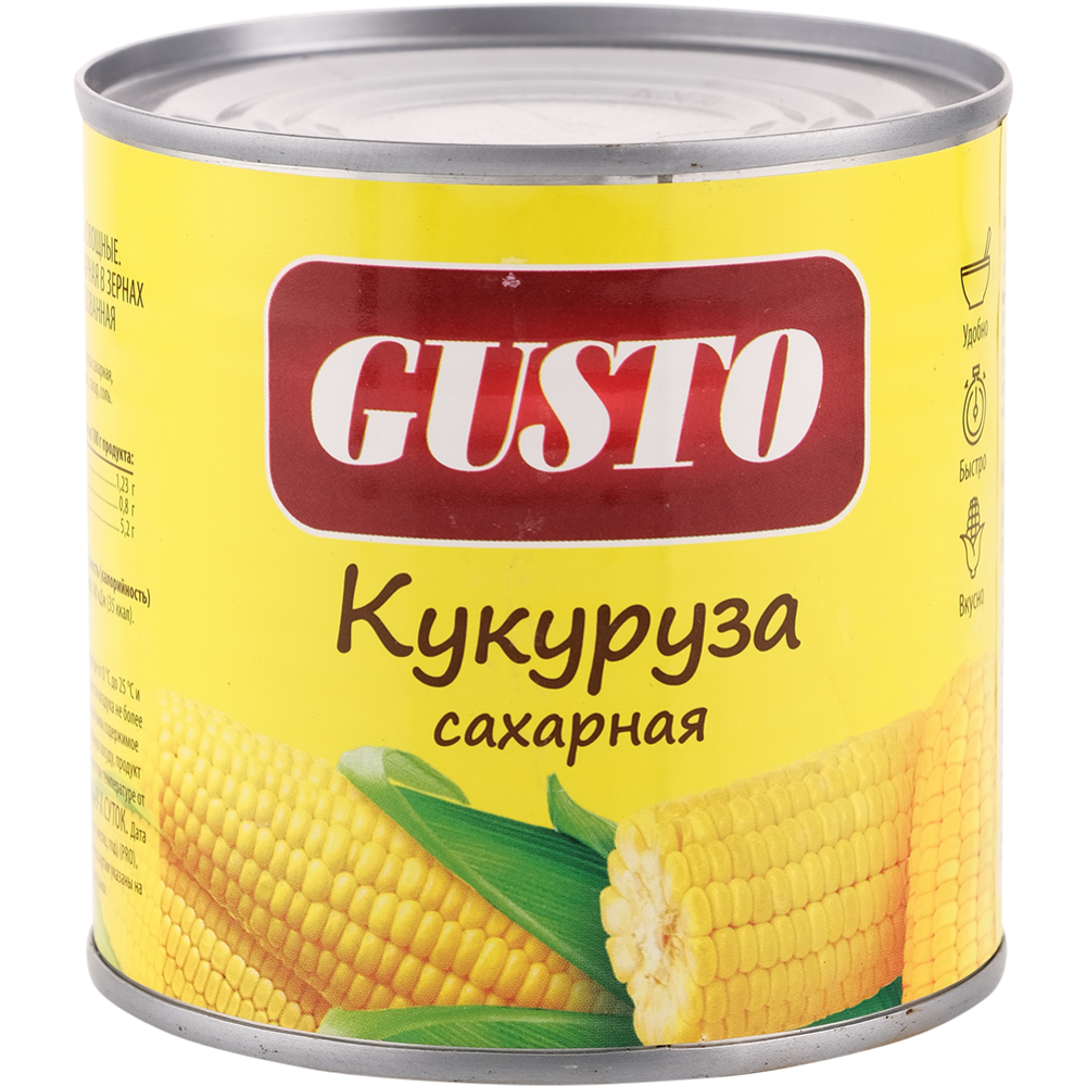 Кукуруза консервированная «Gusto» сахарная, 340 г #0