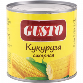 Ку­ку­ру­за кон­сер­ви­ро­ван­ная «Gusto» са­хар­ная, 340 г