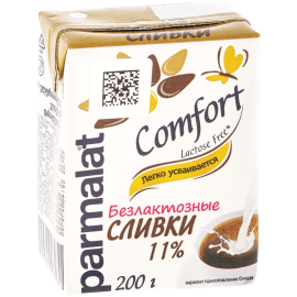 Сливки «Parmalat» ультрапастеризованные, 11%, 200 г