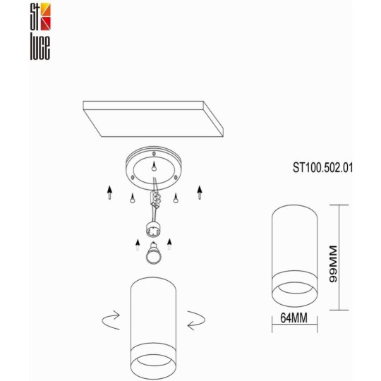 Светильник потолочный «ST Luce» ST100.502.01