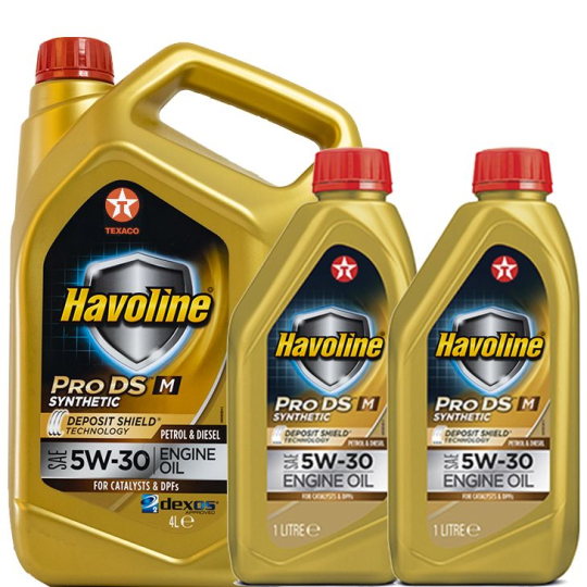 Моторное масло Texaco Havoline ProDS M 5W-30 6л (комплект 4л+1л+1л)