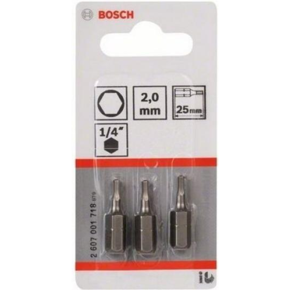 Набор бит «Bosch» 2607001718, 3 шт