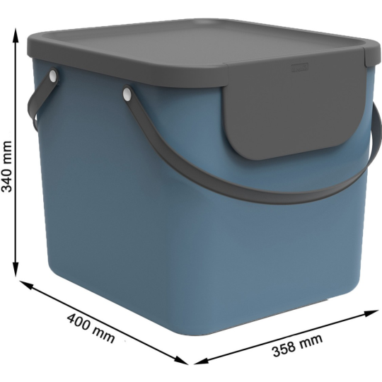 Контейнер для мусора «Rotho» Albula, голубой, 1034406161, 40 л