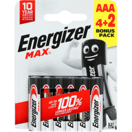 Батарейки «Energizer» Max AAA,6 шт