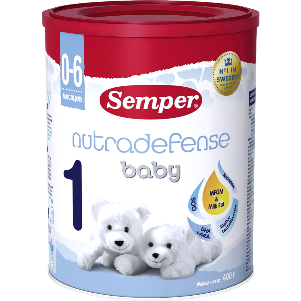 Смесь мо­лоч­ная сухая «Semper» Nutradefense 1 Baby, с 0 до 6 ме­ся­цев, 400 г