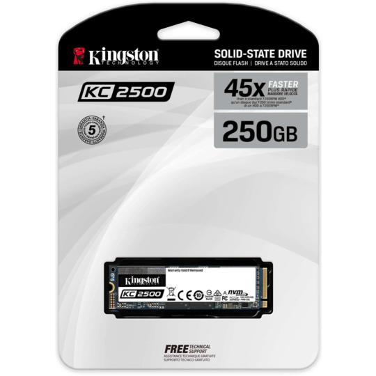 SSD диск «Kingston» NV1 250GB SNVS/250G, M.2, PCI Express 3.0 x4, 3D TLC