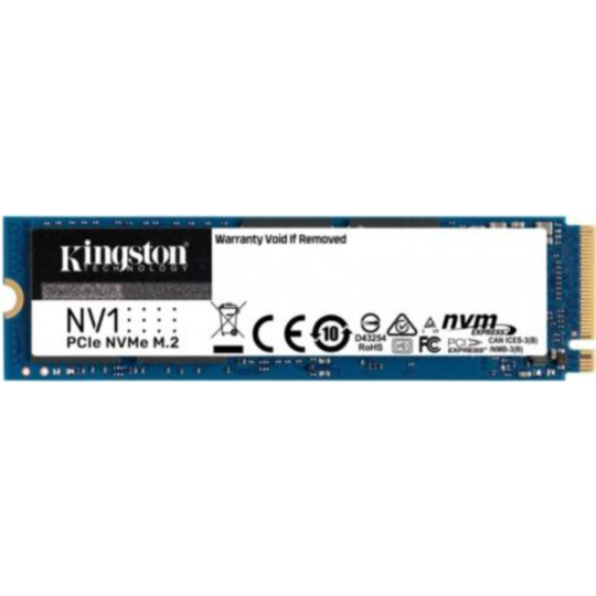 SSD диск «Kingston» NV1 500GB SNVS/500G, M.2, PCI Express 3.0 x4, 3D TLC