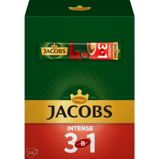 Уп. Кофейный напиток растворимый «Jacobs» 3в1 Интенс, 24х13.5 г