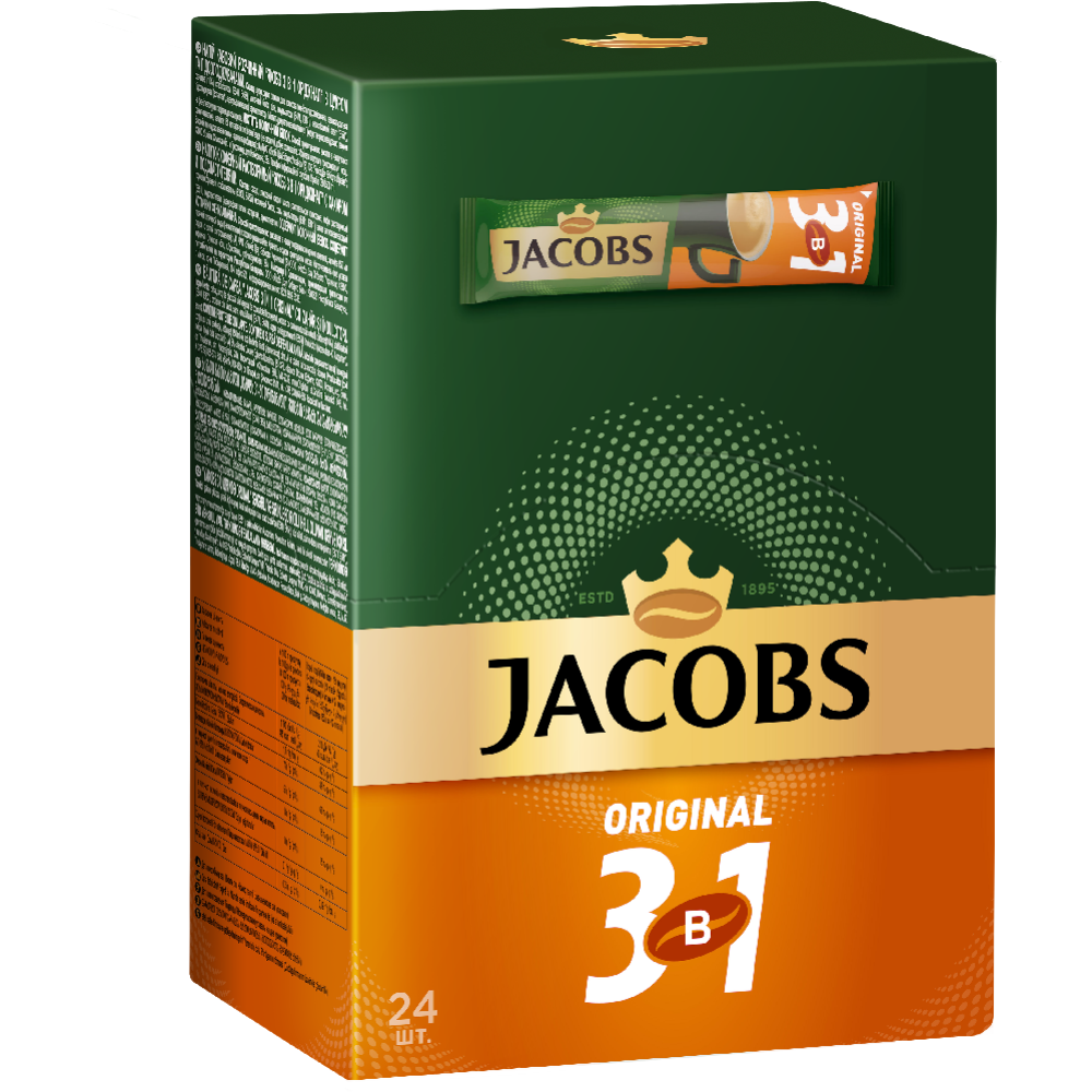 УП.Напиток кофейный «Jacobs» Original, 3 в 1, 24х13.5 г