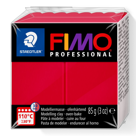 Полимерная глина для лепки FIMO professional, 85 гр., 8004-29 carmin